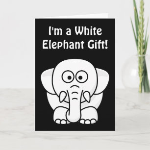 Funny Julklapp: Real White Elephant Gift! Helgkort