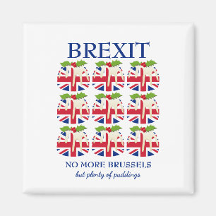 Funny Julpudding UNION JACK BREXIT Magnet