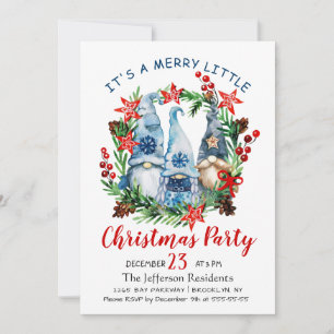Funny Jultomten God jul Little Party Inbjudningar