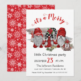 Funny Jultomten God jul Little Party Inbjudningar