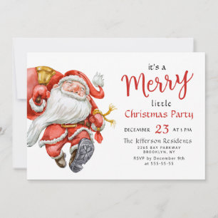 Funny Jultomten God jul Little Party Inbjudningar