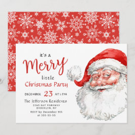 Funny Jultomten God jul Little Party Inbjudningar