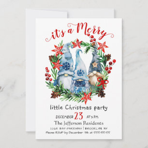 Funny Jultomten God jul Little Party Inbjudningar