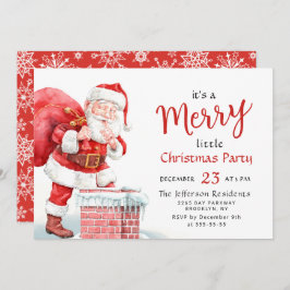 Funny Jultomten God jul Little Party Inbjudningar