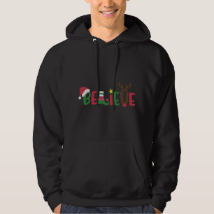 Funny Jultomten Hat Tro Snöflingor jul Hoodie
