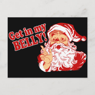 Funny jultomten helg vykort