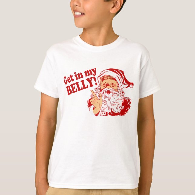 Funny Jultomten jul Tee Shirt (Framsida)
