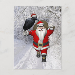 Funny Jultomten Kärlek Ravens Helg Vykort