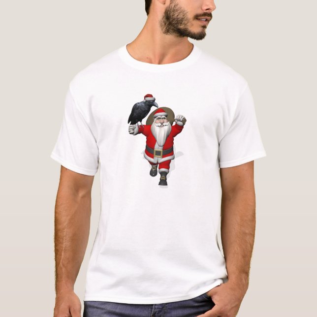 Funny Jultomten Kärlek Ravens T Shirt (Framsida)