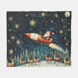 Funny jultomten Kväll Fleece Blanket