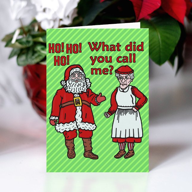 Funny Jultomten och Mrs. Jul Helgkort (Skapare uppladdad)