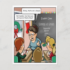 Funny Jultomten Pun julvykort Vykort