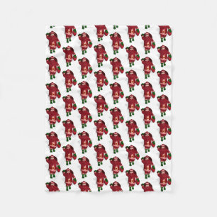 Funny Jultomten Strawberry Farmer Fleecefilt