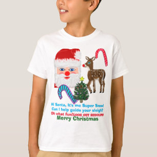 Funny Jultomten Toppen Snö Reindeer Tee