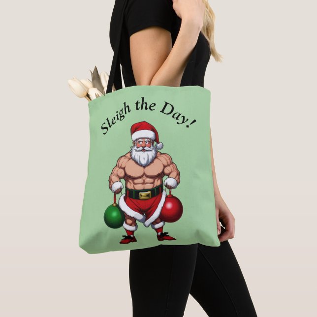 Funny Jultomten Tygkasse (Närbild)