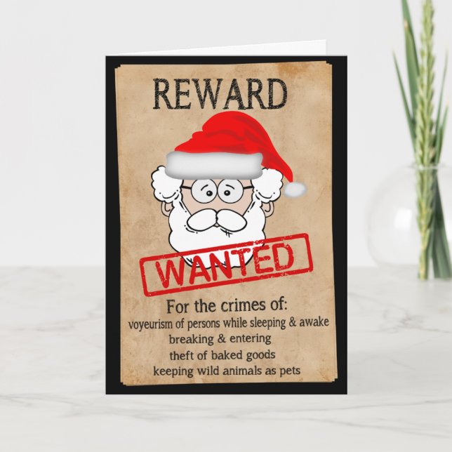 Funny Jultomten ville Poster Helgkort (Framsida)