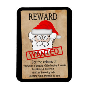 Funny Jultomten ville Poster Magnet
