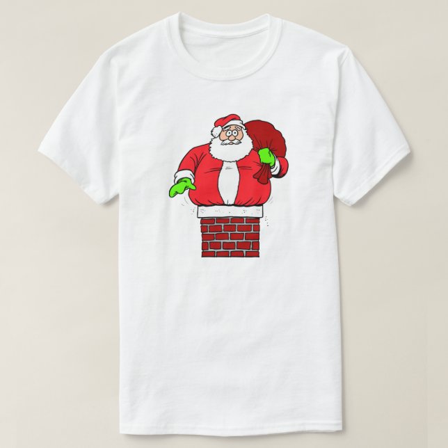 Funny Jultomten Weight Joke Helgdag Humor Julafton T-shirt (Design framsida)