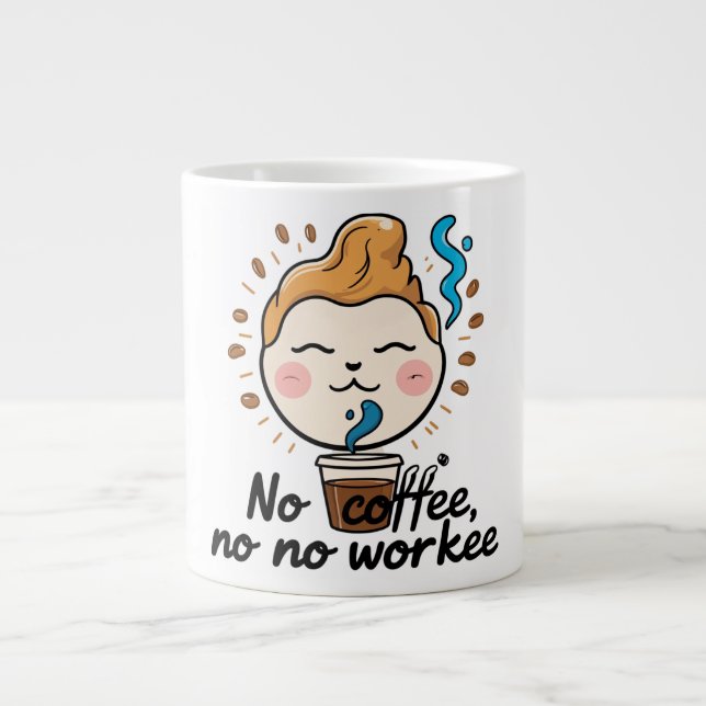 Funny Jumbo Mugg för Coffee Älskare (Framsidan)