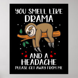 Funny Jungle Sloth Poster