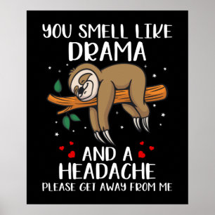 Funny Jungle Sloth Poster