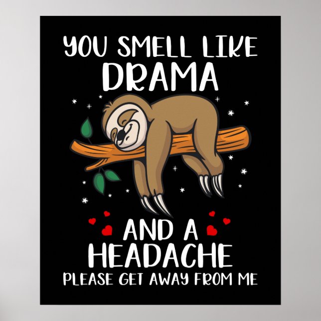 Funny Jungle Sloth Poster (Framsidan)