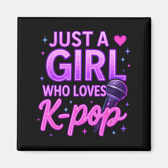 Funny Just A Girl Who Loves K-p  Magnet (Framsidan)