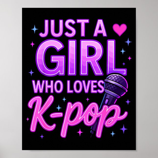 Funny Just A Girl Who Loves K-p  Poster (Framsidan)