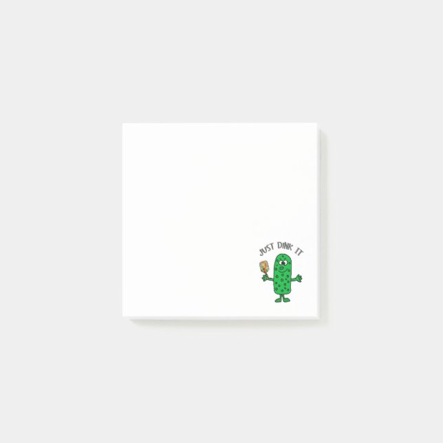 Funny Just Dink it Pickle Playing Pickleball Post-it Block (Framsida)