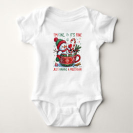 Funny Just Having A Meltdown Snowman Christmas T Shirt