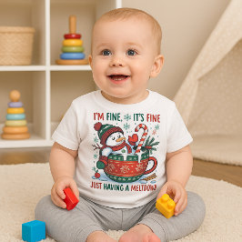 Funny Just Having A Meltdown Snowman Christmas T Shirt
