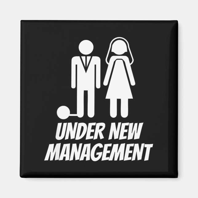 Funny Just Married , Fun Newlywed Gag For Men  Magnet (Framsidan)