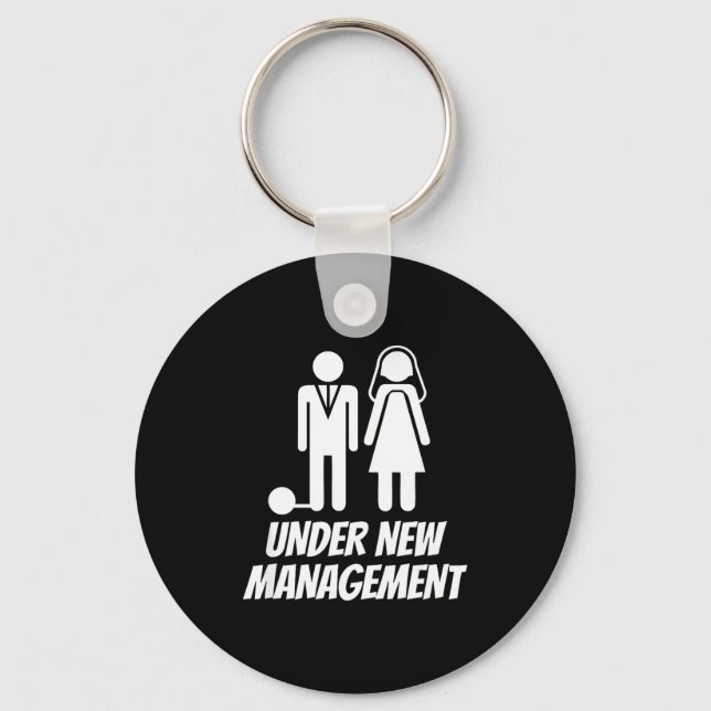 Funny Just Married , Fun Newlywed Gag For Men  Nyckelring (Framsida)
