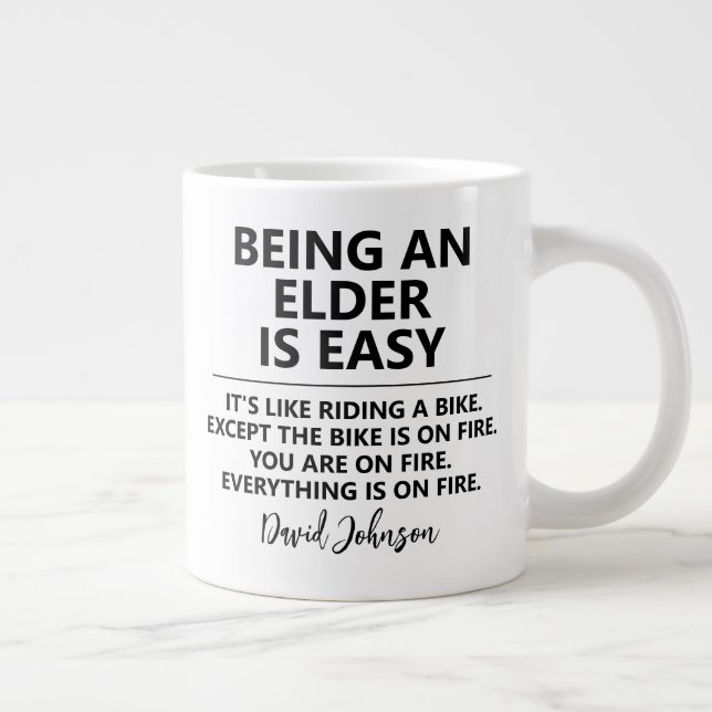 Funny JW Elder Gift Idea Pioneer Appreciation Gift Jumbo Mugg (Höger)