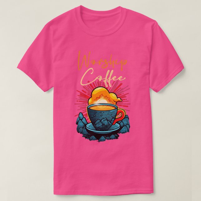 Funny Kaffe för besättning Gift Funny Coffee 4 T Shirt (Design framsida)