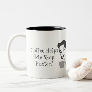 Funny kaffe hjälper mig att köpa snabbare Mugg