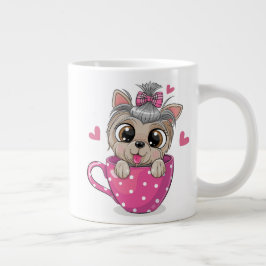 Funny Kaffe koppar - Jumbo Mugg - Cute Hund Art Gi