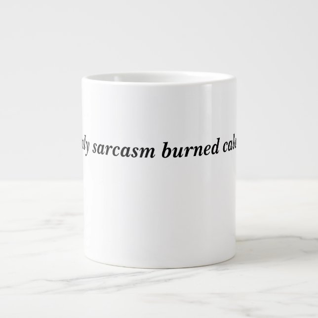 Funny kaffe Mugg - Sarkastic Quote for Mornings &  Jumbo Mugg (Framsidan)