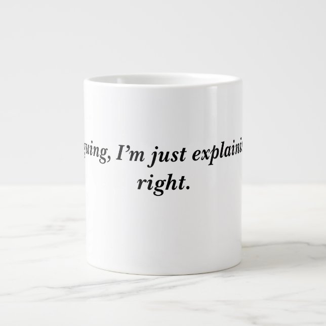 Funny kaffe Mugg - Sarkastic Quote for Mornings &  Jumbo Mugg (Framsidan)
