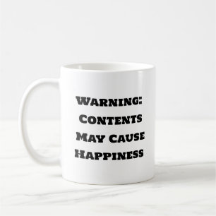 Funny kaffe Mugg - Varning Innehåll kan orsaka hap