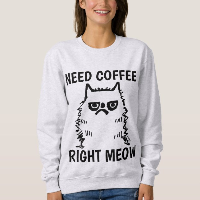 Funny Kaffe T-shirts Grumpy Cat (Framsida)