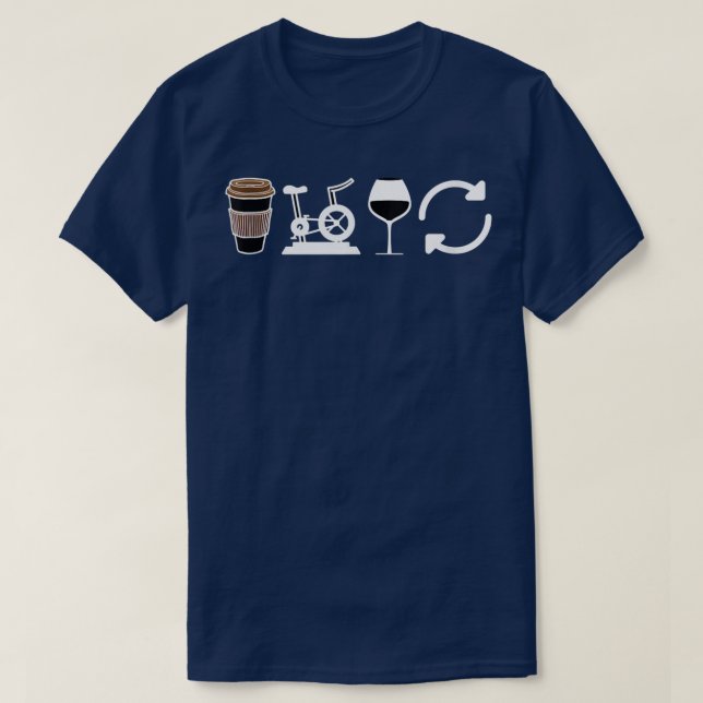 Funny kaffecentrifugering Vin - repetering av cent T Shirt (Design framsida)