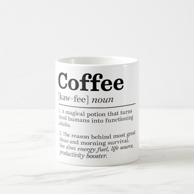 Funny kaffedefinition kaffemugg (Center)