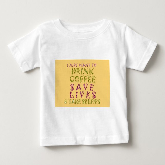 Funny kaffedesign för självfiber t shirt (Framsida)