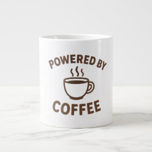 Funny kaffedesign Mugg - "Med kaffekraft" Jumbo Mugg