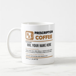 Funny kaffeförskrivning, Personlig Namn Kaffemugg