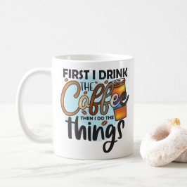 Funny kaffeofferttypografi kaffemugg