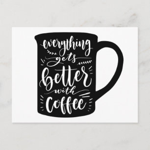 Funny kafferådgivare Caffeine Quote Hej Kärlek Vykort