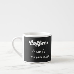 Funny kaffeutläggning av textdesign espressomugg