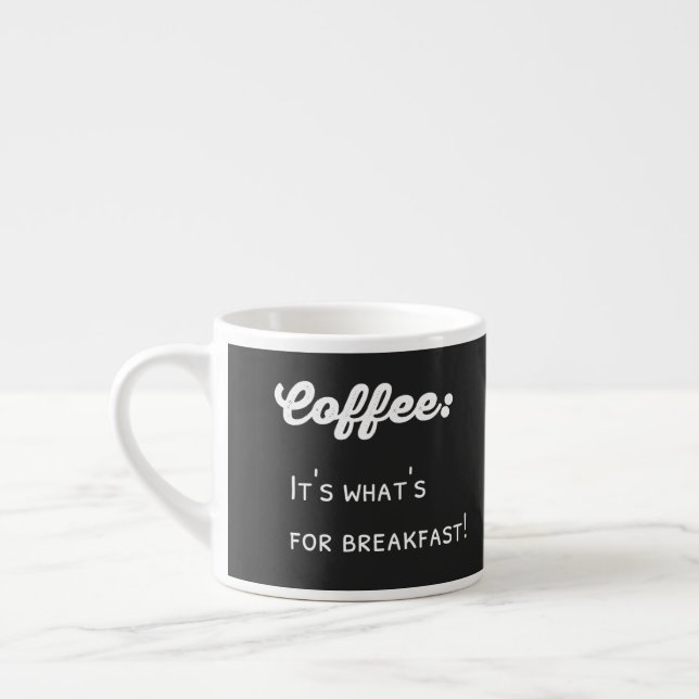 Funny kaffeutläggning av textdesign espressomugg (Vänster)